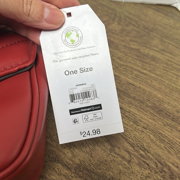 NWT Time and Tru Women's Camber Crossbody Handbag Red - Picture 14 of 15